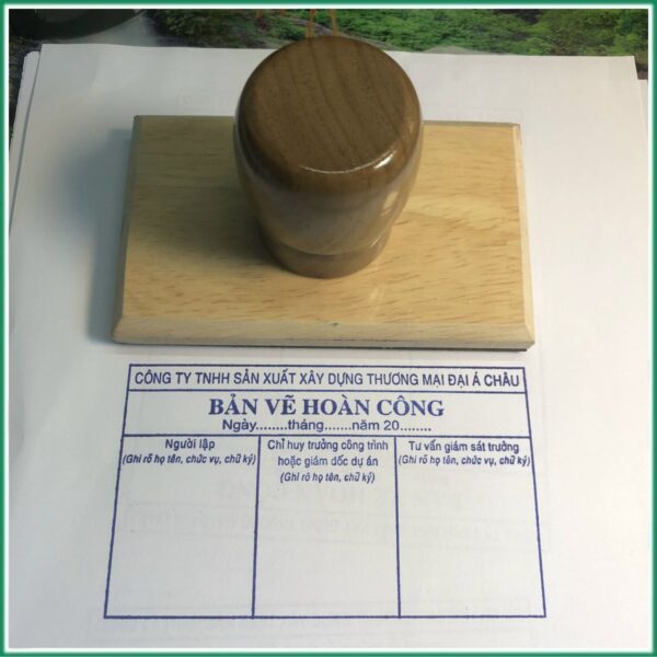 dấu hoàn công chấm mực