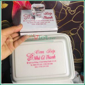 Con dấu đóng hộp xốp, hộp cơm