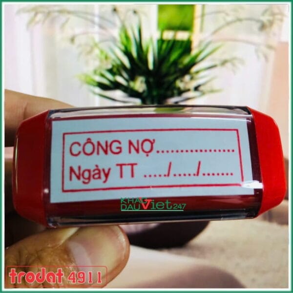 Dấu đã đối chiếu và công nợ