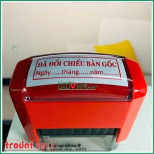 Dấu đã đối chiếu và công nợ