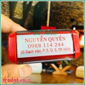 Dấu tên 3 dòng kèm số điện thoại
