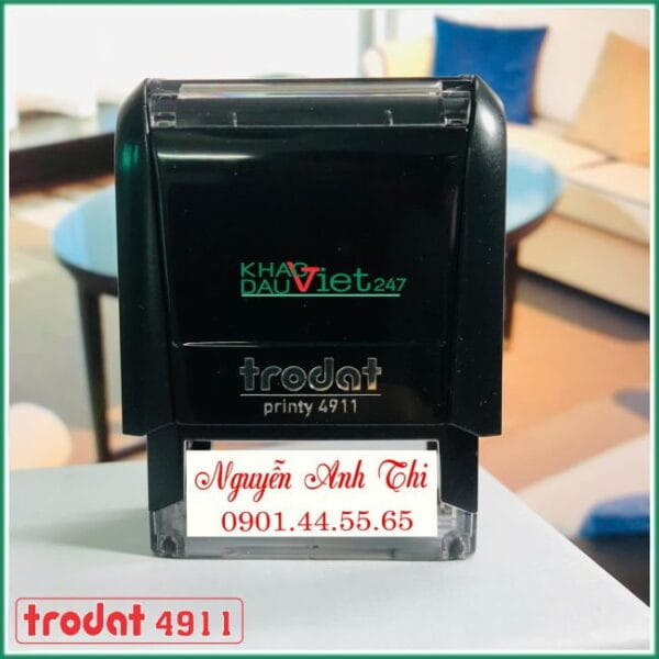 Khắc dấu tên và số điện thoại